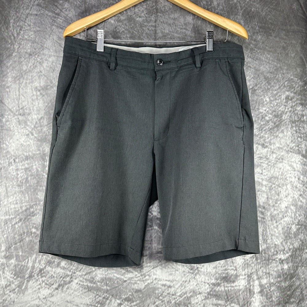 Greg Norman Golf Shorts Mens Size 34 Gray Solid Lightweight Performance